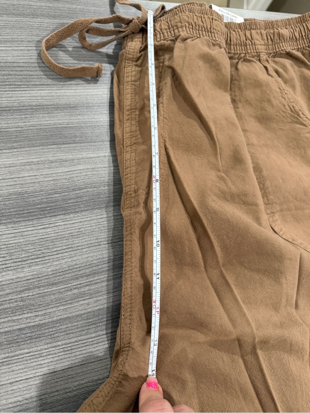 Karen Scott Portobello/ Tan Elastic Waist 3X plus capri - Picture 8 of 9